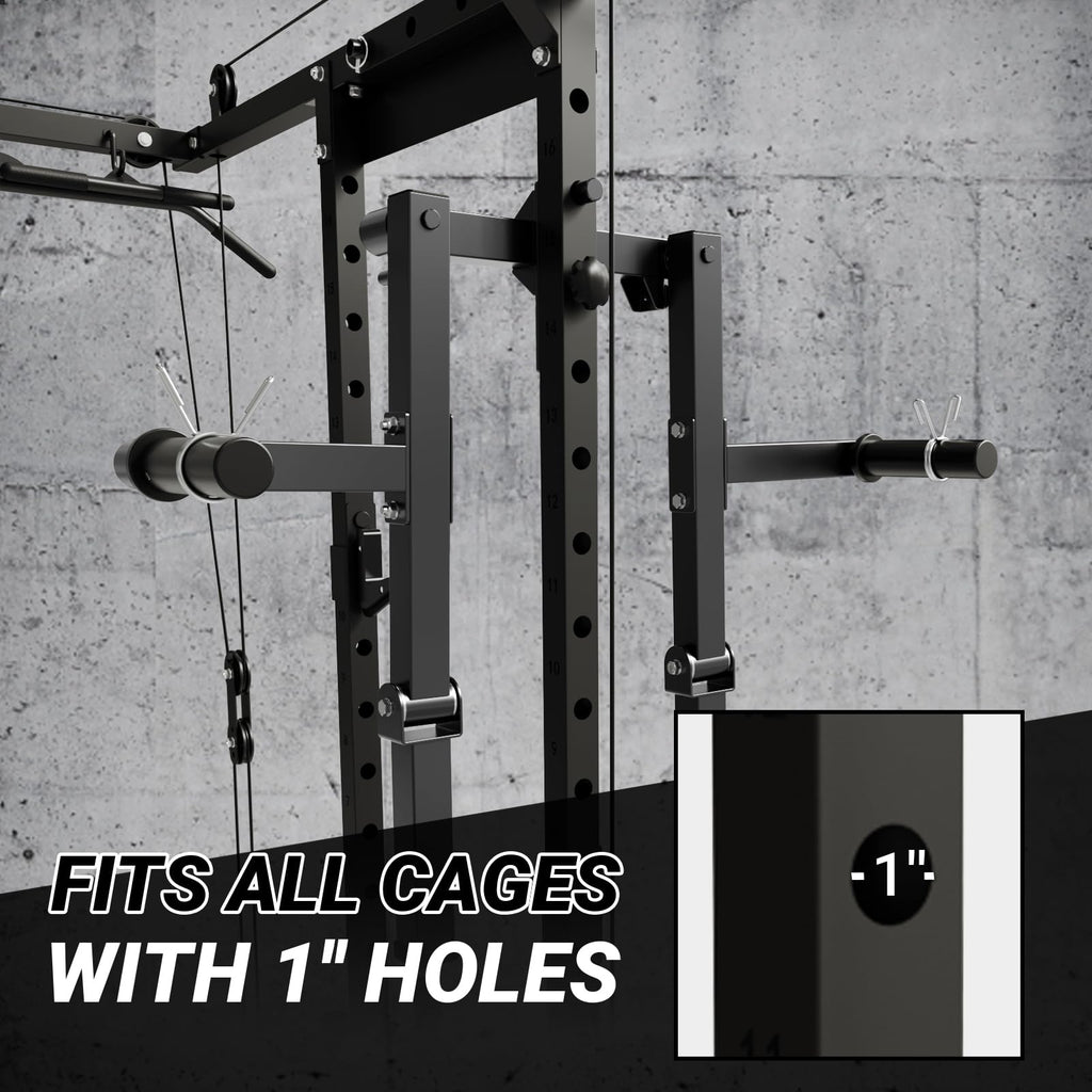 Mikolo Lateral Raise Attachment For Squat Rack, Standing Lateral Raise Machine With 1 '' Holes, Power Rack Cage Attachment, Uppe