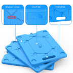 Outxe Ice Packs For Coolers - 5 Large- 10 X 13 Inch, Space Saving - Reusable, Long Lasting, Cold Freezer Packs For Coolers&Totes