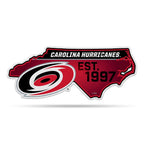 Rico Industries Nhl Carolina Hurricanes State Shape Shape Cut Pennant - Home And Living Room D  Cor - Soft Felt Ez To Hang, 18X0