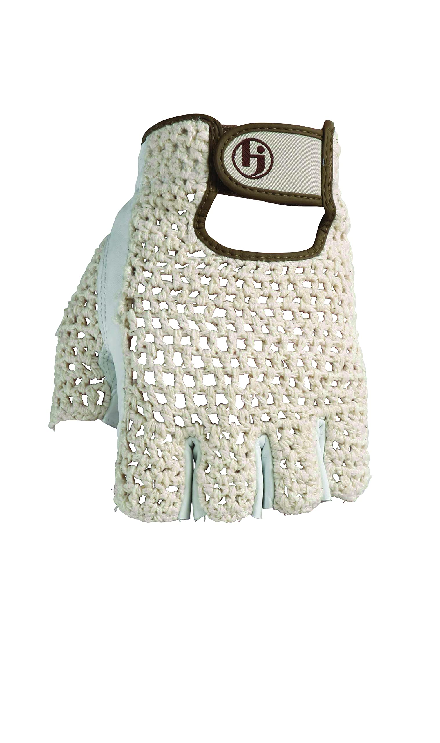 Hj Glove Women'S Snow White Original Half Finger Golf Glove, Small, Left Hand