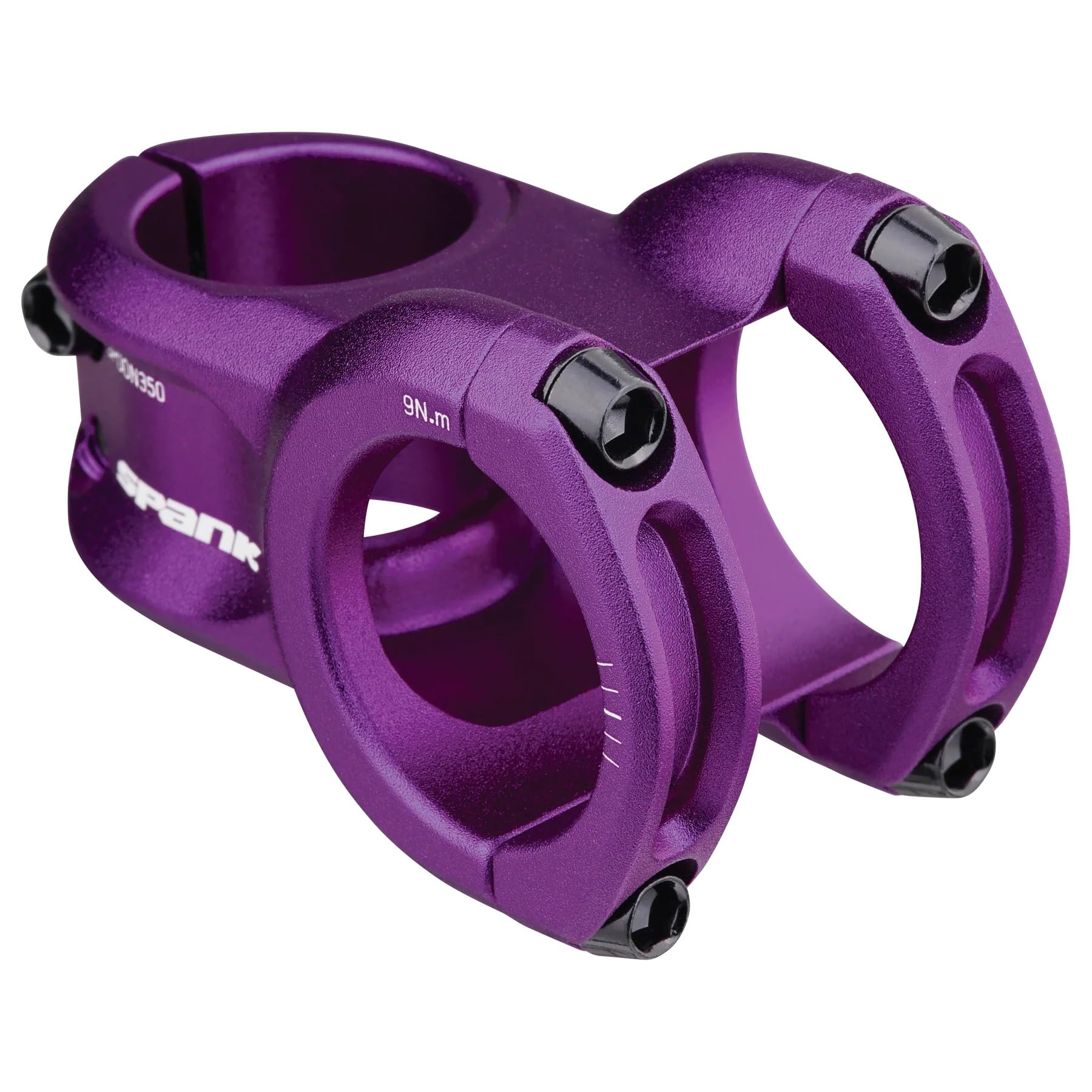 Spank Spoon 350 Stem,Purple,45Mm Chamfered Bar Clamp, Ultra-Short Stack Height, Bicycle Stem, Ideal For Astm 5, All Mountain, En