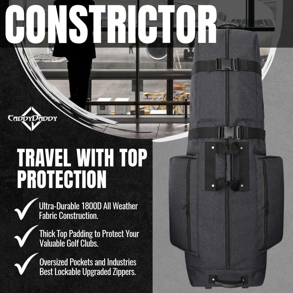 Caddydaddy Golf Constrictor 2 Travel Cover (Gunmetal)