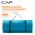 Cap High Density Exercise Mat With Strap, 74''X24''X1'' - Teal