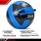 Jfit Wall Ball, 20 Lb, Blueblack