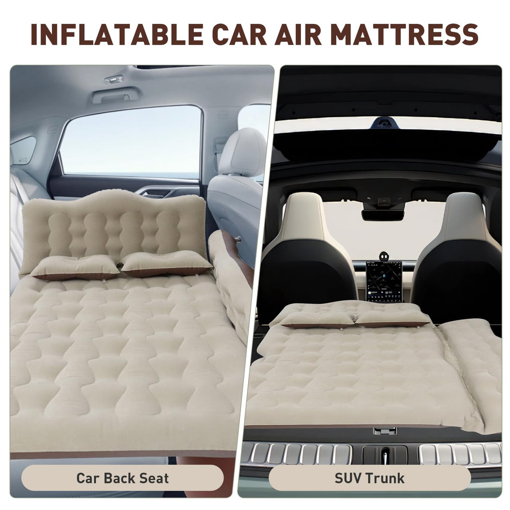 Iswees Car Bed Suv Air Mattress, Car Air Mattress With Electric Pump, 2 Inflatable Pillows And 2 Footrests For Back Seat, Side S