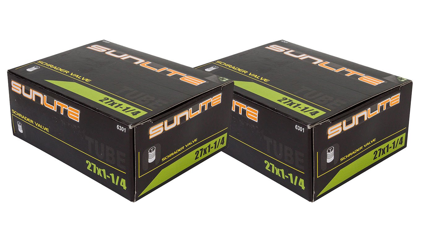 2 Pack - Tube, 27 X 1-1/4 32Mm Schrader Valve, Sunlite