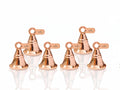 Aroha Metal Auspicious Collection Rose Gold Gold Plated Pooja Mandir and Decorative Hanging Bell (1.5 inch with J Hooks) (6)