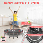 K Kensone 48 Low-Impact Rebounder Trampoline For Adults With Bungee, 550Lbs Quiet Mini Exercise Trampoline With Adjustable T-Sha