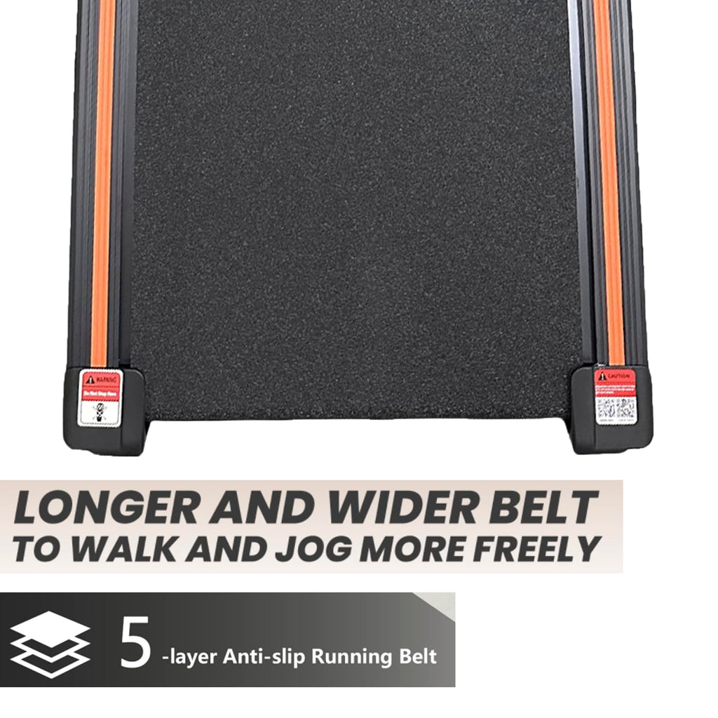 Hccsport Under Desk Walking Pad Treadmill With Remote Control 2.5 Hp Led Display Compact Small Treadmill With Incline For Home O