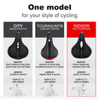 Daway Comfortable Wide Bike Seat - C10 Soft Foam Padded Exercise Bicycle Saddle For Men Women Seniors, Shock Absorbing, Universa