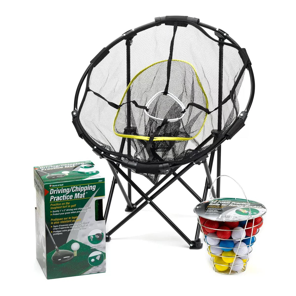 Jef World Of Golf Collapsible Chipping Net Black, 23 Inch