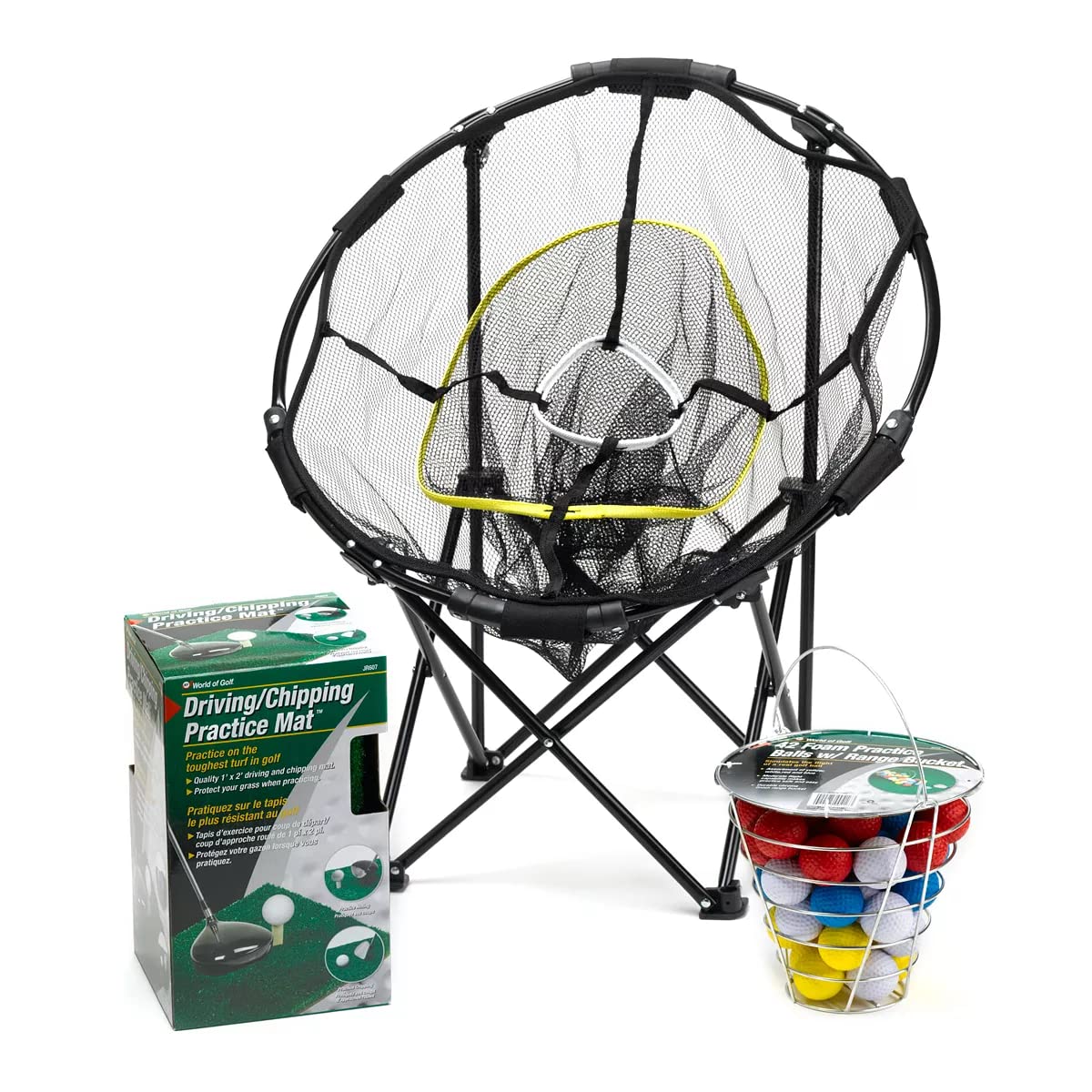 Jef World Of Golf Collapsible Chipping Net Black, 23 Inch