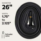 Schwinn Replacement Bike Tube Schrader Valve, Standard, 26-Inch X 1.75-Inch-2.125-Inch