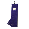 Team Golf Ncaa Washington Huskies Embroidered Golf Towel Embroidered Golf Towel, Checkered Scrubber Design, Embroidered Logo