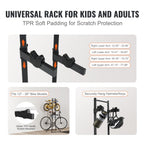 Vevor 4 Bike Storage Rack, Free Standing Gravity Wall Vertical Bike Rack, Fully Adjustable Bike Rack Garage, Sturdy Steel & Easy