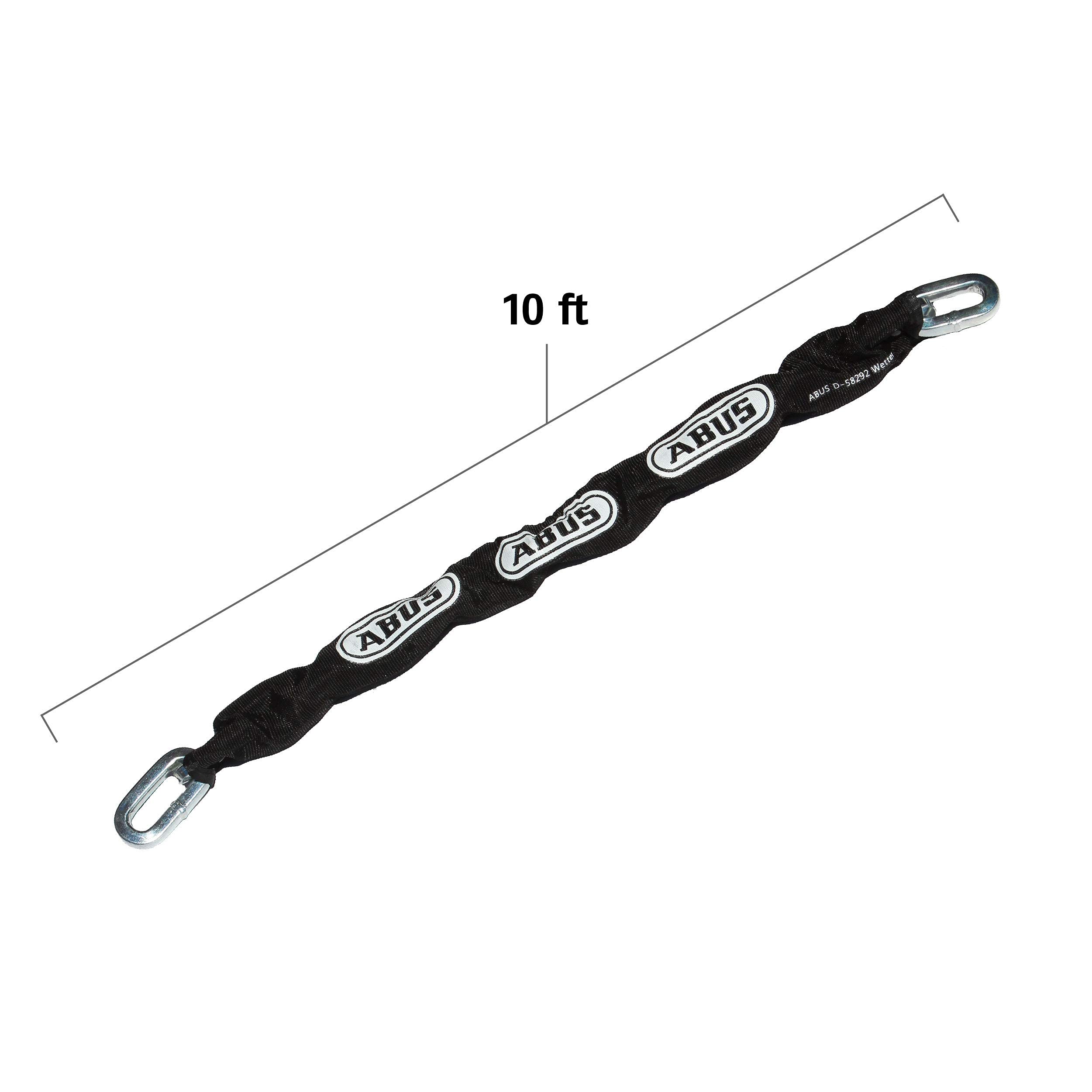 Abus Hardened Steel 6Ks 2 Foot X 1/4'' Thick Square Security Chain For Bikes, Containers, Trailers, Atv'S, Motorcycles And Perso
