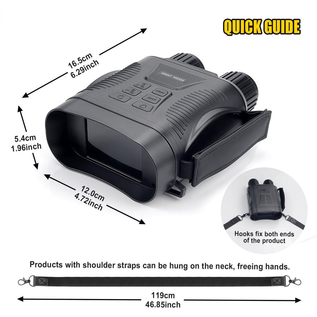 Night Vision Goggles 4K Night Vision Binoculars Adults, Gifts for Men Him Husband Dad 2000mAh Fast Charging Battery,2.8 HD Scr