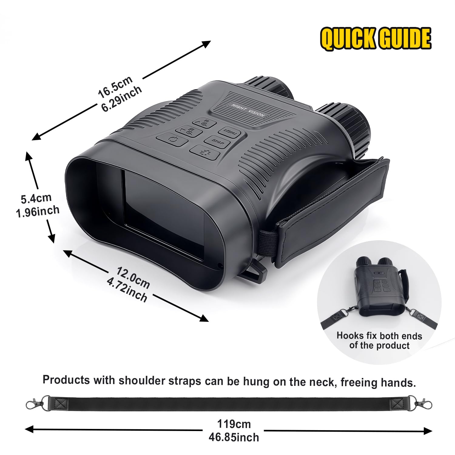 Night Vision Goggles 4K Night Vision Binoculars Adults, Gifts for Men Him Husband Dad 2000mAh Fast Charging Battery,2.8 HD Scr