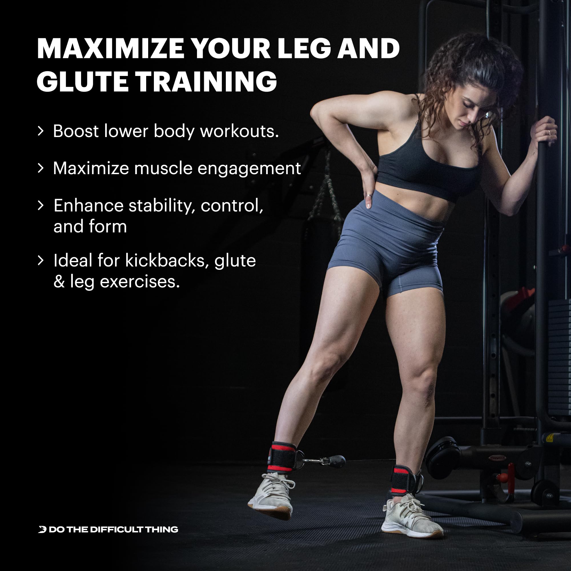 Dmoose Ankle Strap For Cable Machine And Resistance Bands - Gym & Workout Kickback Ankle Cuffs - Ideal Ankle Bands For Working O