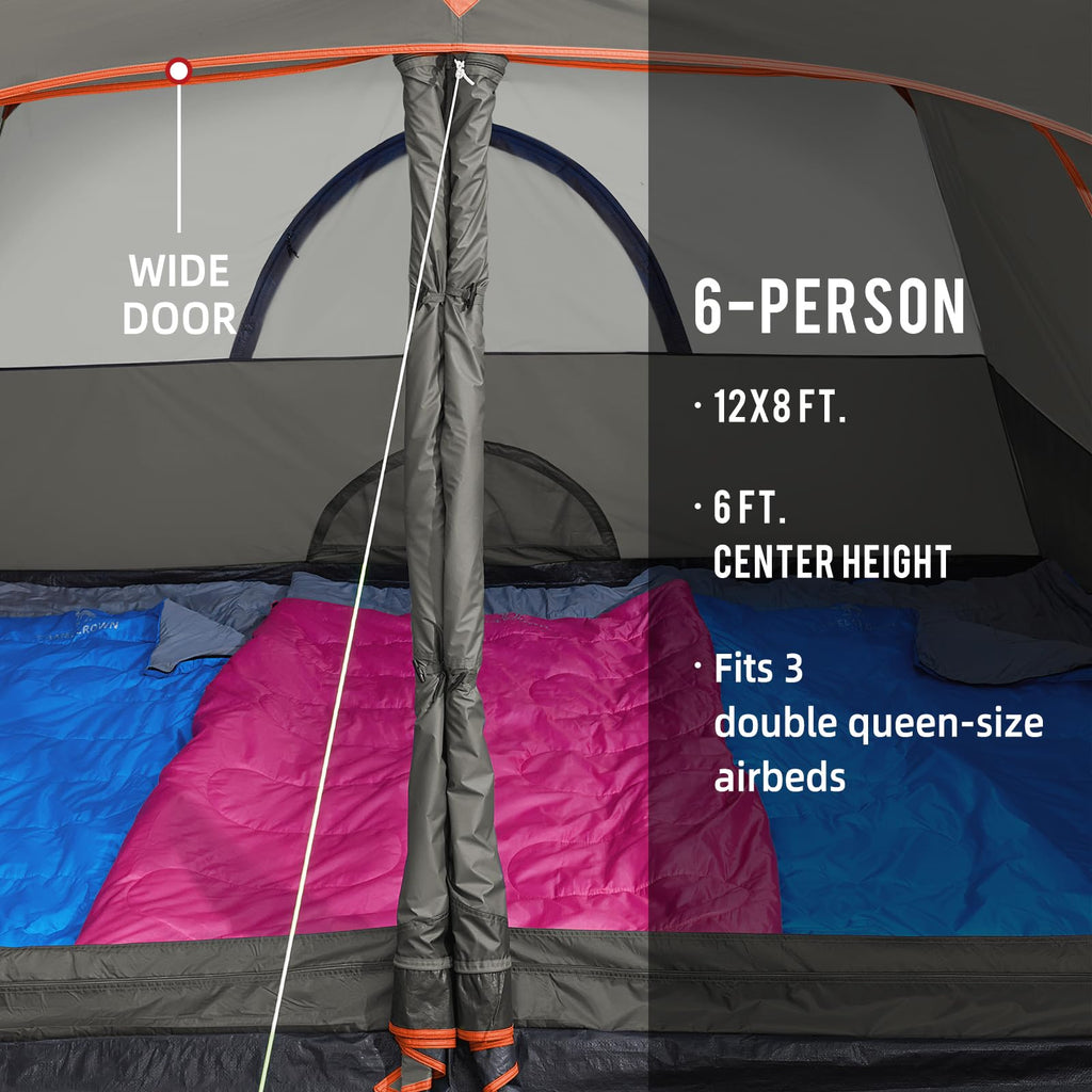 Camel Crown Tents For Camping 6 Person Tent Waterproof Easy Setup Backpacking Tents