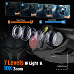 Night Vision Goggles, Derosko 4K Night Vision Binoculars with 4 HD Screen, 10X Digital Zoom Infrared Binoculars with 5000mAh Bat