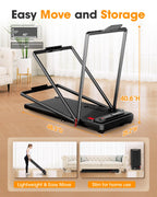 Large Walking Pad With Handle Bar, 17 Widened Running Belt, 15% Incline Treadmill, 4Mph/7.6Mph, 3.0 Hp Treadmill With 380Lbs Cap