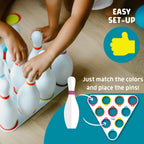 Chuckle & Roar - 10 Pin Bowling Set - New Family Game Night Staple - Easy Setup And Cleanup - Great For Indoor Game Time - Ages