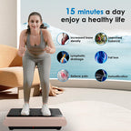 Natini Vibration Plate Exercise Machine - Whole Body Vibration Platform Machine with Pilates Bar Resistance Bands for Home Fitne