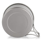 Lixada Titanium Bowl With Folding Handles Dinner Food Container For Outdoor Camping Hiking Backpacking