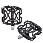 Mzyrh Mountain Bike Pedals, Ultra Strong Colorful Cnc Machined 9/16'' Cycling Sealed 3 Bearing Pedals(Black 3 Bearings)