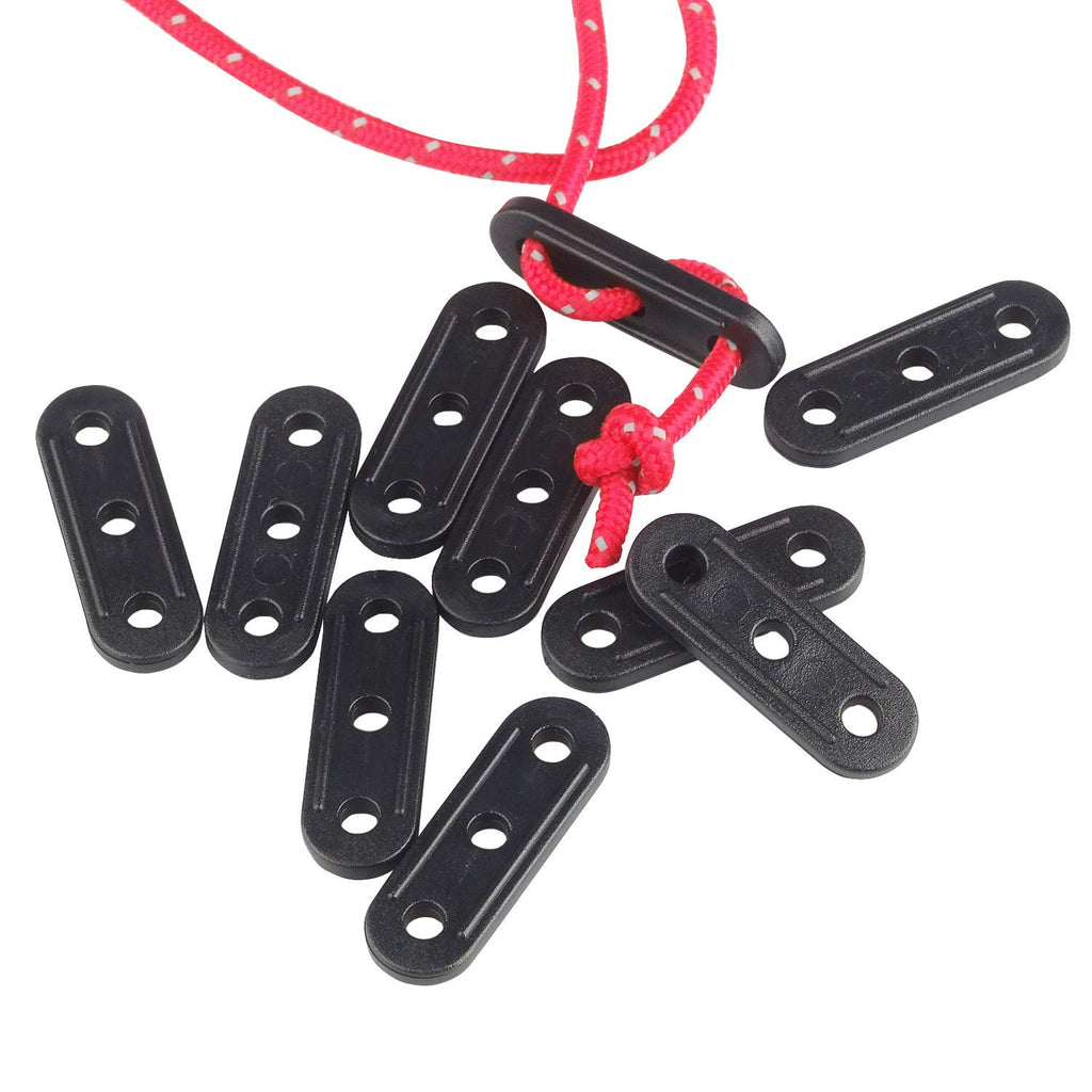 50 Pcs Plastic Cord Tensioners Rope Adjuster Tent Guyline Wind Rope Buckle Fastener For Camping Hiking Picnic Outdoor Activities