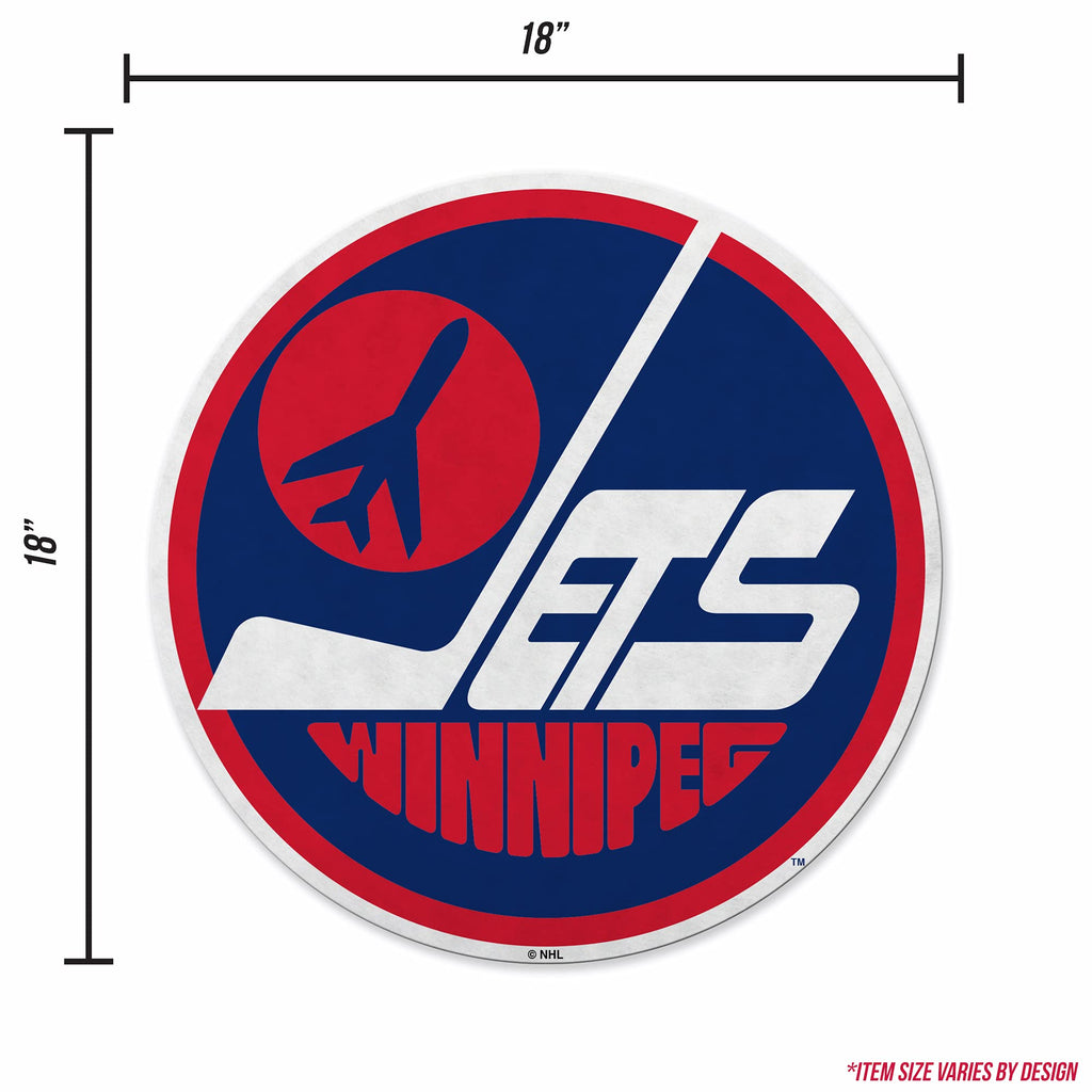 Rico Industries Nhl Winnipeg Jets Retro Shape Cut Pennant - Home And Living Room D  Cor - Soft Felt Ez To Hang