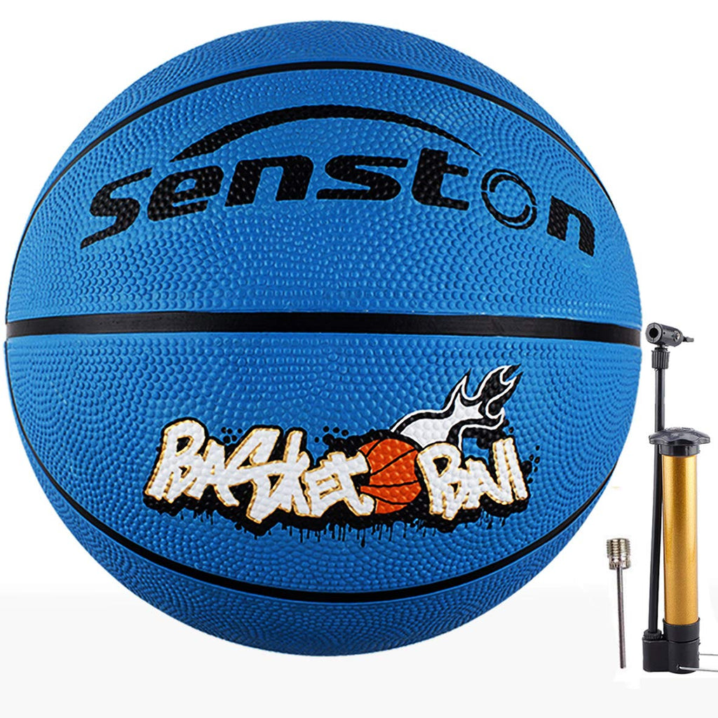 Senston 27.5'' Kids Junior Basketball Balls Youth Size 5 Basketballs 27 Inch Boys Game Ball Blue