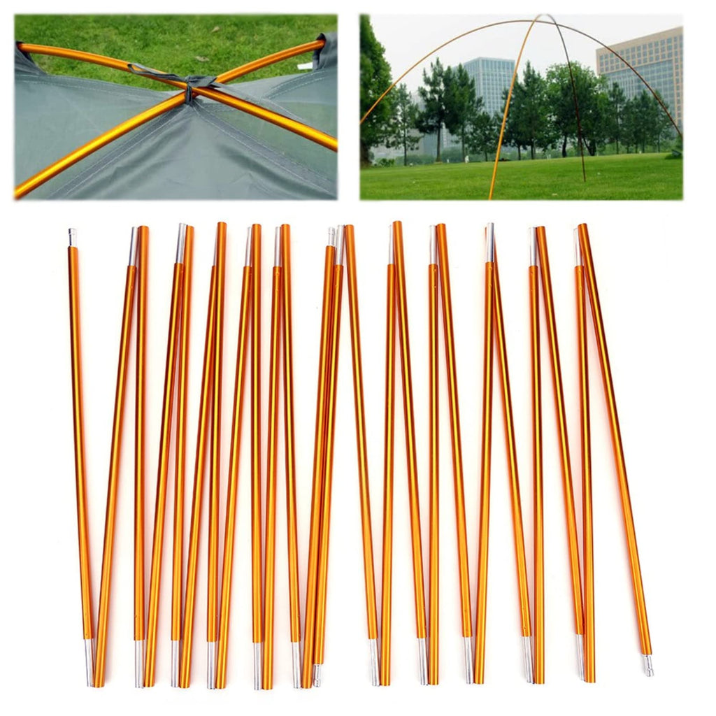 Tent Poles Replacement, Lightweight Tent Pole Repair Kit -24 Sections Aluminum Alloy Anti-Uv Windproof Waterproof Tent Poles Awn