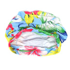 Honbay Pleated Swimming Cap Long Hair Swim Cap Bathing Cap, Non-Waterproof (Monstera)