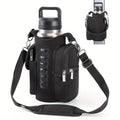 Supvox Water Bottle Sleeve 32Oz Tumbler Cup Holder Sling Carrier With Double Layer Zipper Pouch & Phone Compartment