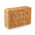 Store2508 Cork Yoga Block with Printed Pose Guide, 1 Pc High Density Non Slip Yoga Brick, 9 x 6 x 3 Inch, Natural Cork Support B