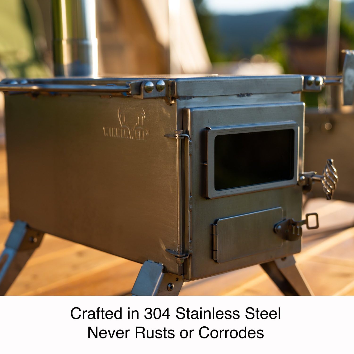 Winnerwell Nomad Medium Tent Stove  Tiny Portable Wood Burning Stove For Tents, Shelters, And Camping  800 Cubic Inch Firebox  P
