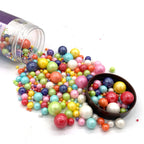 Weraru Edible Mixed Pearl Sugar Sprinkles Candy Mixing Size Baking Edible Cake Decorations Cupcake Toppers Cookie Decorating Cel