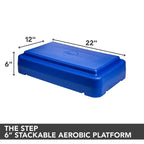 The Step Durable Stackable Step - Aerobic Step Platform With Non-Slip Surface - Made In Usa - Perfect Steppers For Exercise - Wo