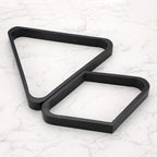 Ownmy Set Of 2 Black Wooden Billiard Ball Racks Set, Vintage Solid Wood Billiard 8-Ball Triangle Rack And 9-Ball Diamond Rack Ta