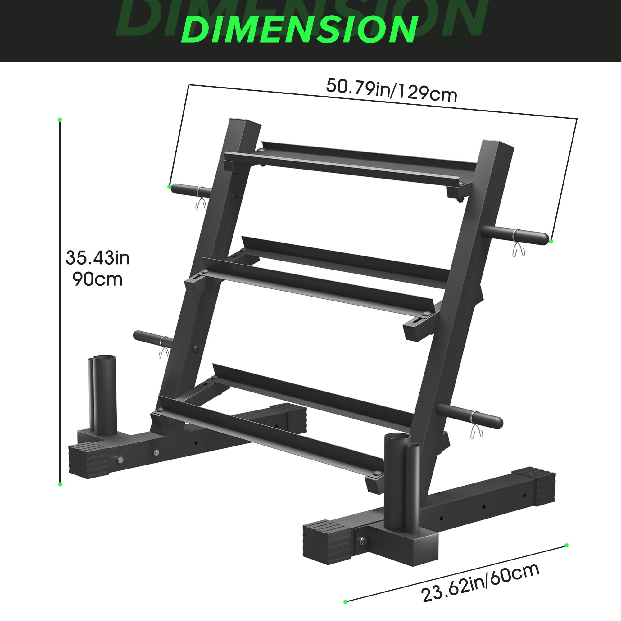 Dumbbell Rack Fitness 3 Tier Dumbbell Weight Rack Heavy Duty Multifunctional Weight Stand For Home Gym Suitable For Storage Of D