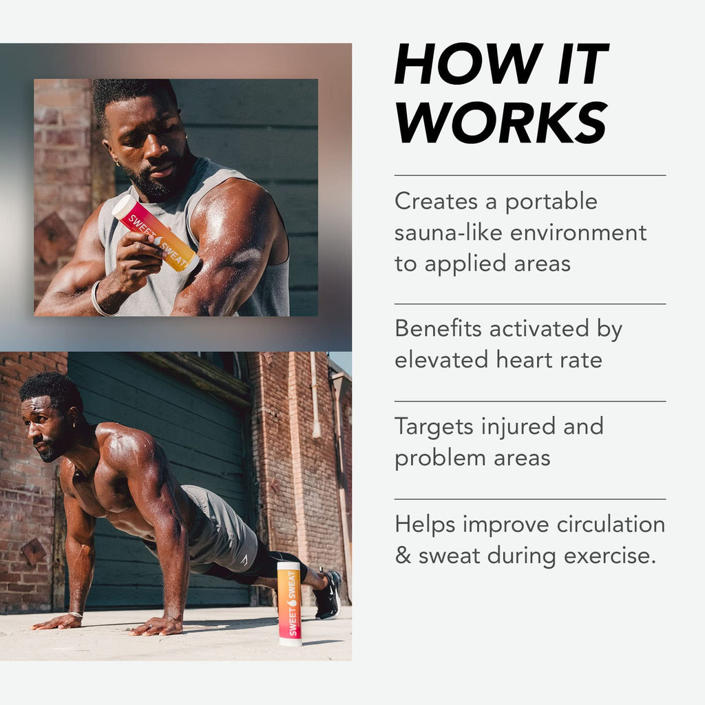 Sports Research Sweet Sweat Vanilla Workout Enhancer Gel to Maximize Your Exercise & Sweat Faster - 6.4oz Stick