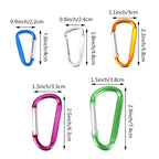 Swatom Aluminum D Ring Carabiner 2 Inch Cilp Small Snap Hook Keychains Carabiners 20Pcs For Camping Traveling Hiking Keyring Out