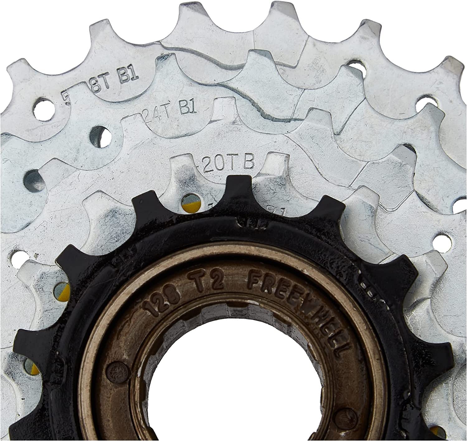 Sunrace 5-Speed Freewheel 14-28T, Silverblack