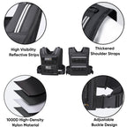 APEXUP Adjustable Weighted Vest Men 20lbs/30lbs/40lbs Weights with Reflective Stripe, Weight Vest Woman Workout Vest for Strengt