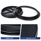 Smartmarine Marine Access Hatch Black Round Non Slip Boat Inspection Hatch 8 Inch(4'' 6'' 8'')