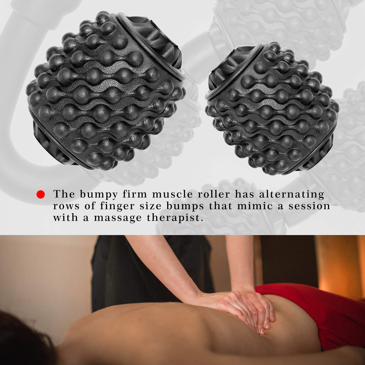 Muscle Roller, Trigger Point Muscle Roller For Calves, Leg, Arms, Tennis Elbow And Golfer Elbow, Foam Roller Deep Massage Tool F