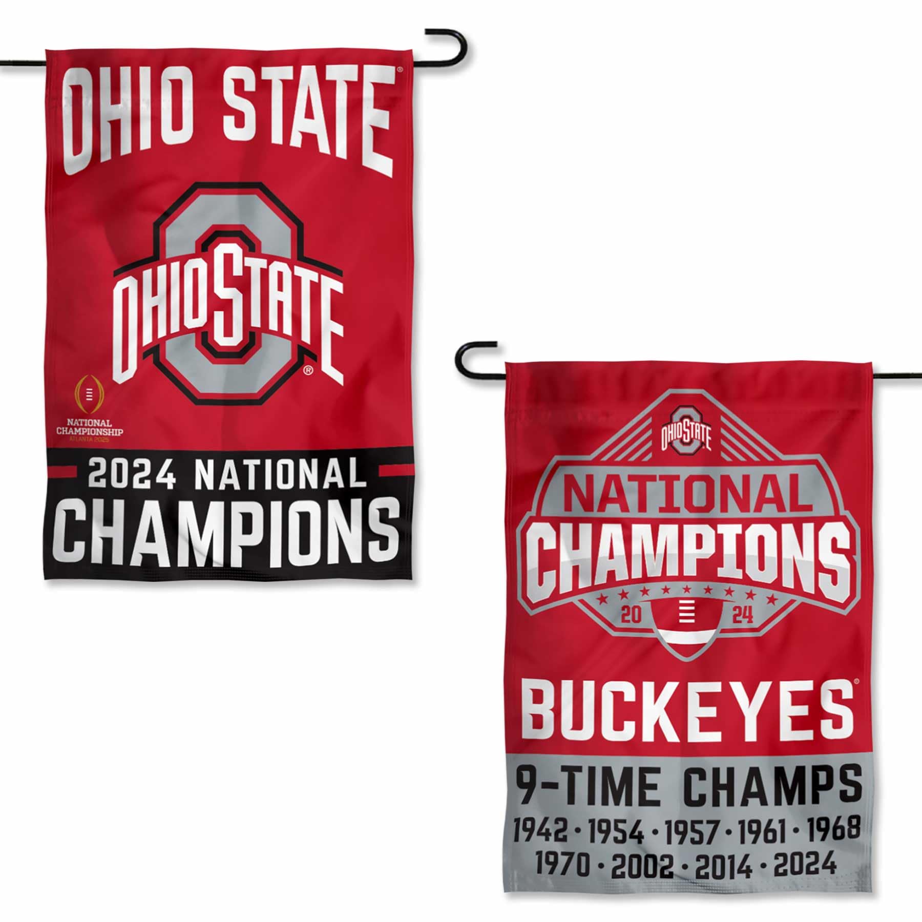 WinCraft OSU Buckeyes 2024 National Champions Double Sided Garden Flag