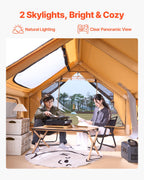 Vevor Inflatable Tents For Camping, 5-8 Person Easy Setup Blow Up Tent With Hand Pump, Luxury Glamping Tent With 2 Skylights, Ca